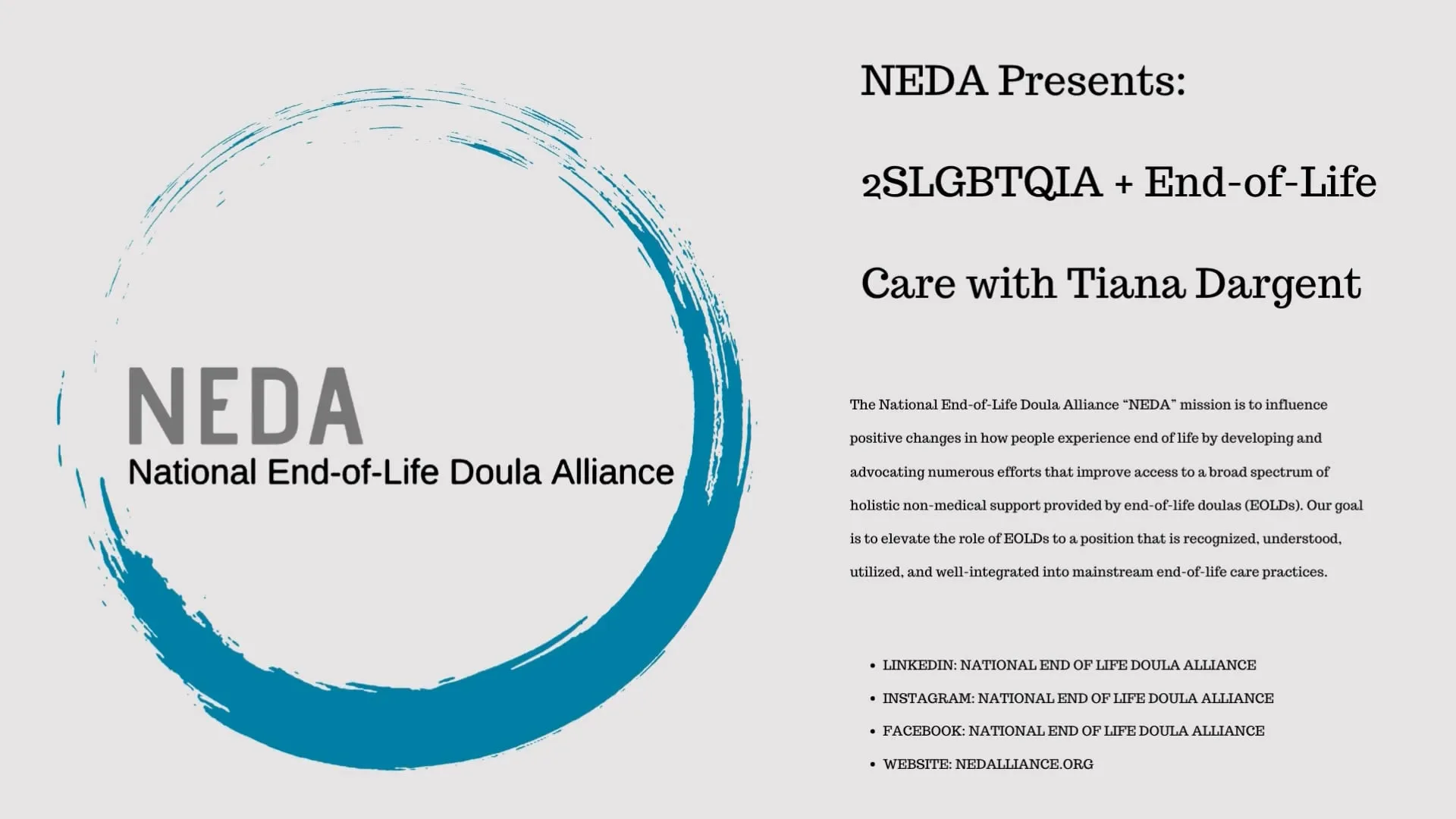 2SLGBTQIA + End-of-Life Care with Tiana Dargent
